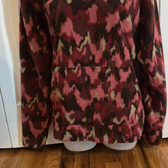 Eddie Bauer Women's Quest Fleece Funnel-Neck Pink Redwood Camo Medium M EUC - Picture 6 of 8
